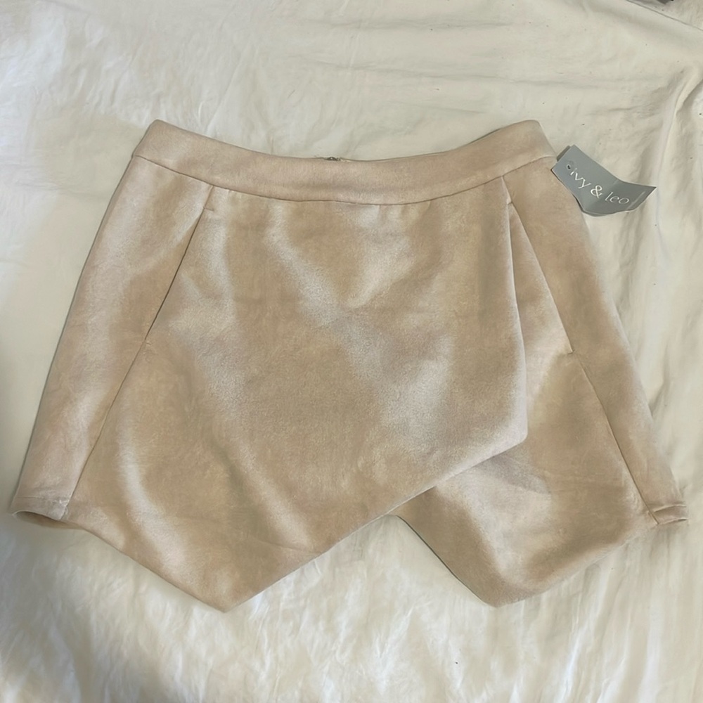 Beige Suede Skort - NWT